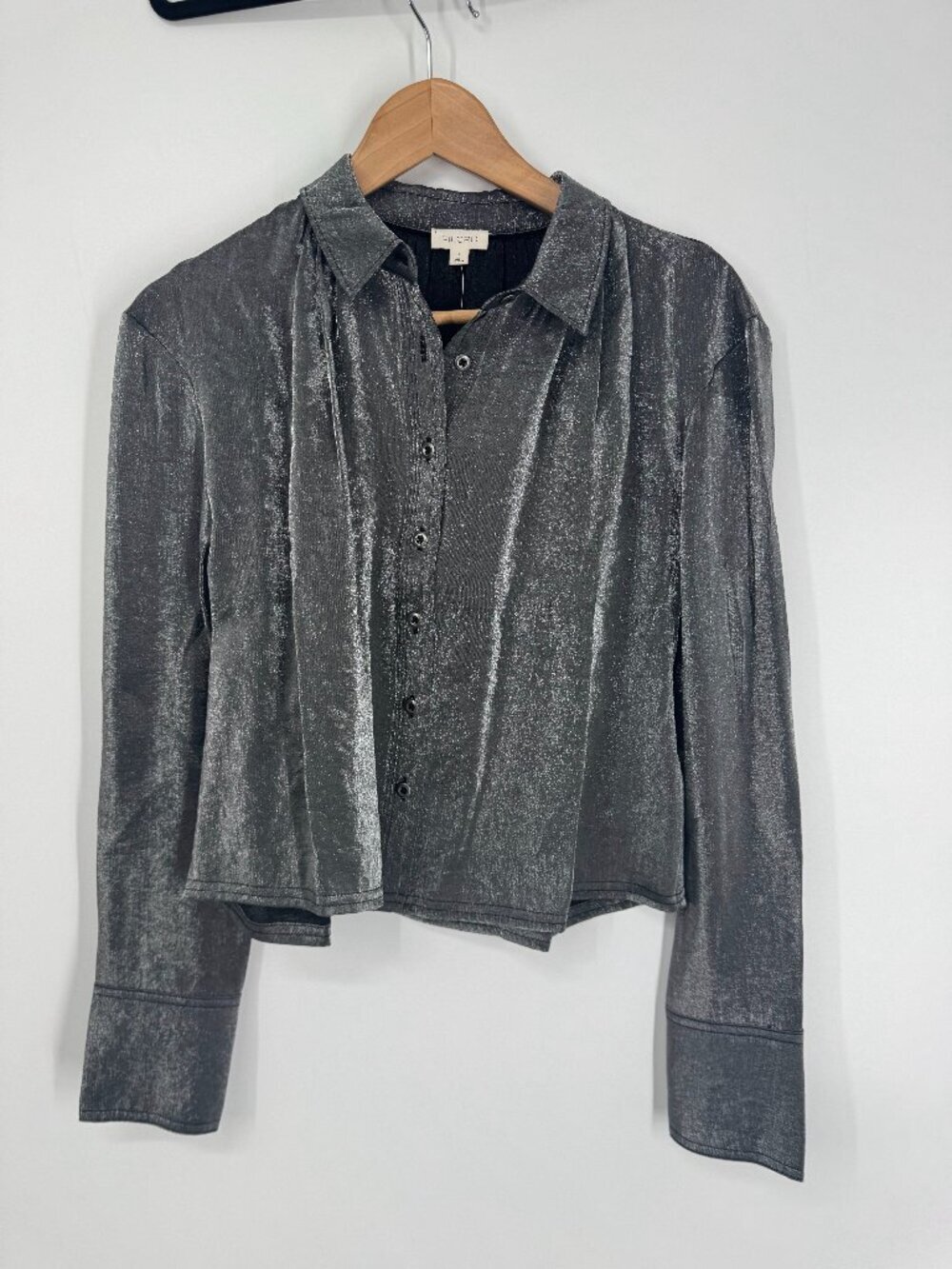 Anthropologie Pilcro Liquid Shine Buttondown Shirt Size S NWT - Picture 3 of 14